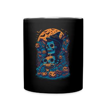 Happy Halloween Illustration - Tasse einfarbig - Schwarz - Vorne