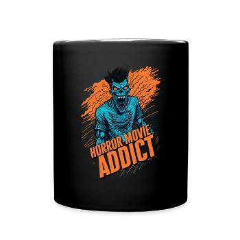 Zombie Illustration Horror Movie Fan Design - Full Colour Mug - black - Front