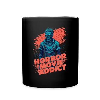 Horror Movie Addict - Zombie Illustration - Full Colour Mug - black - Front