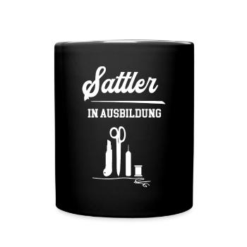 Sattler in Ausbildung Azubi Sattlerausbildung - Tasse einfarbig - Schwarz - Vorne