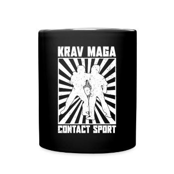 Martial Arts Sparring Gift Israel Krav Maga - Full Colour Mug - black - Front
