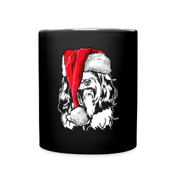 Santa Tibetan Terrier Christmas Dogs Wilsigns - Full Colour Mug - black - Front