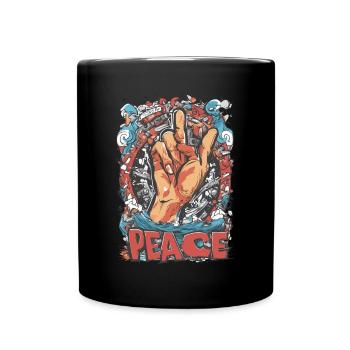 Paix - Pour la paix dans le monde ! - Mug uni - noir - Devant