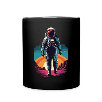 Astronaut lost in space - Splash Art Illustration - Tasse einfarbig - Schwarz - Vorne