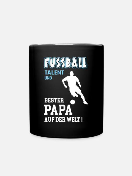 Fussballer Papa Fussball Bester Vater Geburtstag - Tasse einfarbig - Schwarz