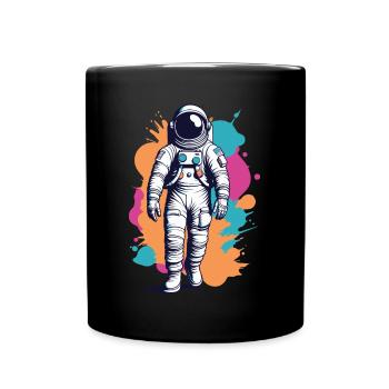 Astronaut - Vintage Illustration - Full Colour Mug - black - Front