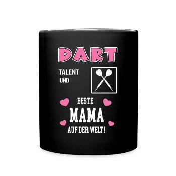 Dart Beste Mama Mutter Muttertag Geburtstag Darts - Tasse einfarbig - Schwarz - Vorne