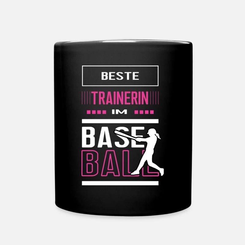 Beste Baseball Trainerin Baseballtrainerin Spiel - Tasse einfarbig - Schwarz