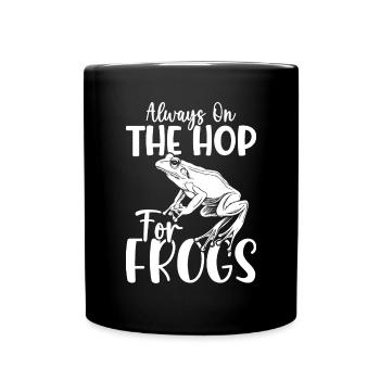FroschfToujours sur le houblon pour les grenouilles Attraper l’Avent - Mug uni - noir - Devant