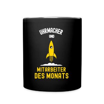 Uhrmacher Mitarbeiter des Monats Uhrmacherei - Tasse einfarbig - Schwarz - Vorne