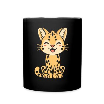 Serval - Tasse einfarbig - Schwarz - Vorne