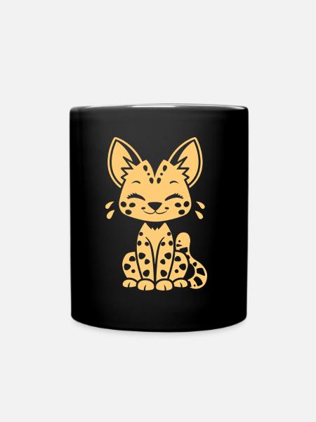 Serval - Tasse einfarbig - Schwarz