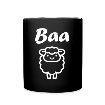 Schaf - Tasse einfarbig - Schwarz - Vorne