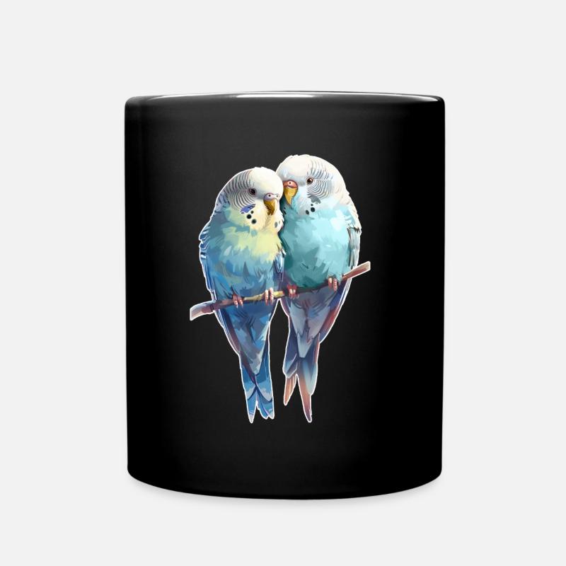 Coppia di pappagallini - Tazza monocolore - nero