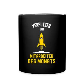Verputzer Mitarbeiter des Monats Stuckateur Firma - Tasse einfarbig - Schwarz - Vorne