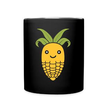 corn on the cob - Full Colour Mug - black - Front