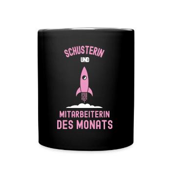Beste Schusterin Mitarbeiterin des Monats Schuster - Tasse einfarbig - Schwarz - Vorne
