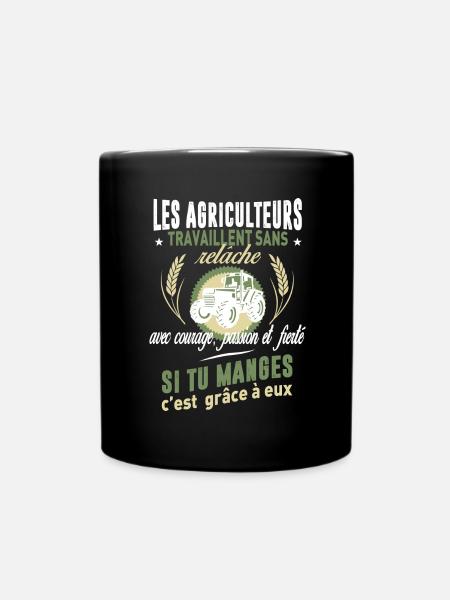Les agriculteurs - Mug uni - noir