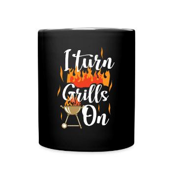 Grill BBQ Grills On BBQ Lover - Full Colour Mug - black - Front