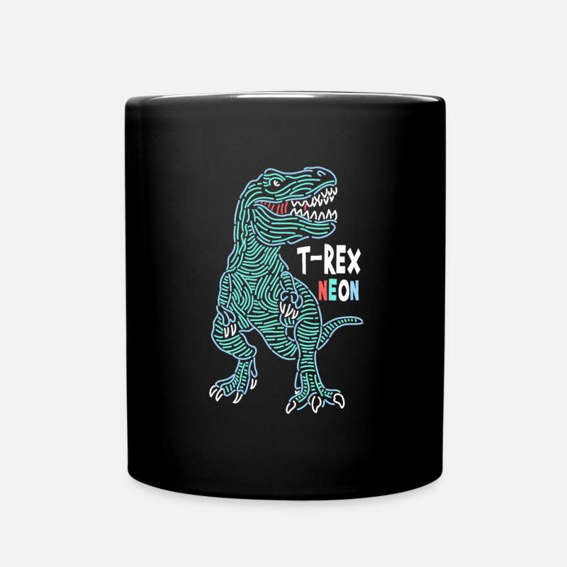 T-Rex Neon - Full Colour Mug - black