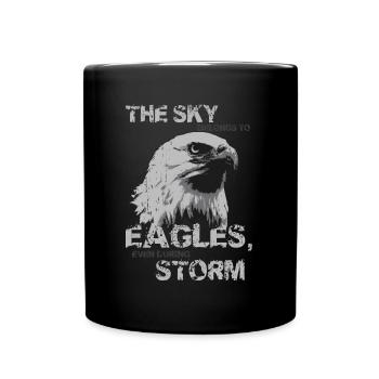 Adler - Tasse einfarbig - Schwarz - Vorne