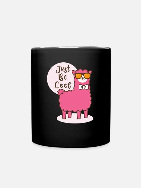 Cool Lama Lama Alpaca - Paroles drôles - Mug uni - noir