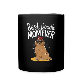 Best Doodle Mom Ever Animal Pet Dog Lover Mama - Full Colour Mug - black - Front