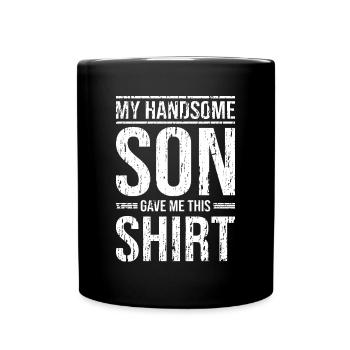 Mon beau fils m’a donné cette chemise drôle de mères - Mug uni - noir - Devant