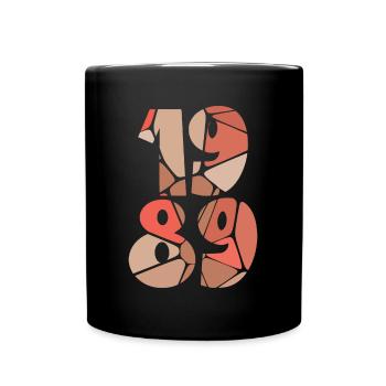 1989 - Minimalist design for the birthday - Full Colour Mug - black - Front