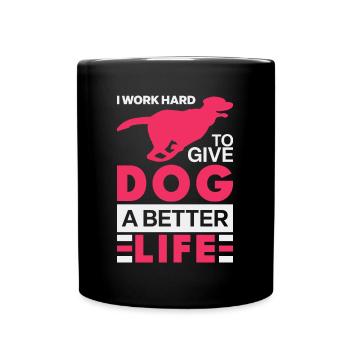 Dog lover saying - Full Colour Mug - black - Front