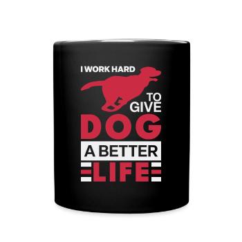 Dog lover saying - Full Colour Mug - black - Front