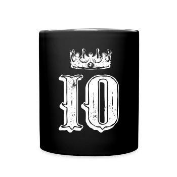 Couronne de 10 chiffres - Mug uni - noir - Devant