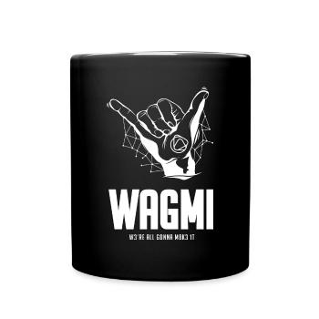 THE WAGMI v1 - We Are All Gonna make It – white - Tasse einfarbig - Schwarz - Vorne