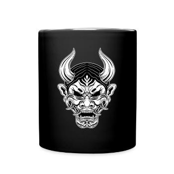 Schädel Skull Horror Japan Halloween Geisha - Full Colour Mug - black - Front