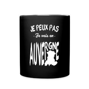 Je peux pas je vais en Auvergne - Mug uni - noir - Devant