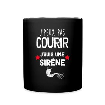 Je suis une Sirène Cadeau Drôle Femme Sport - Mug uni - noir - Devant