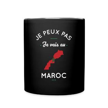 Je peux pas je vais au Maroc - Mug uni - noir - Devant