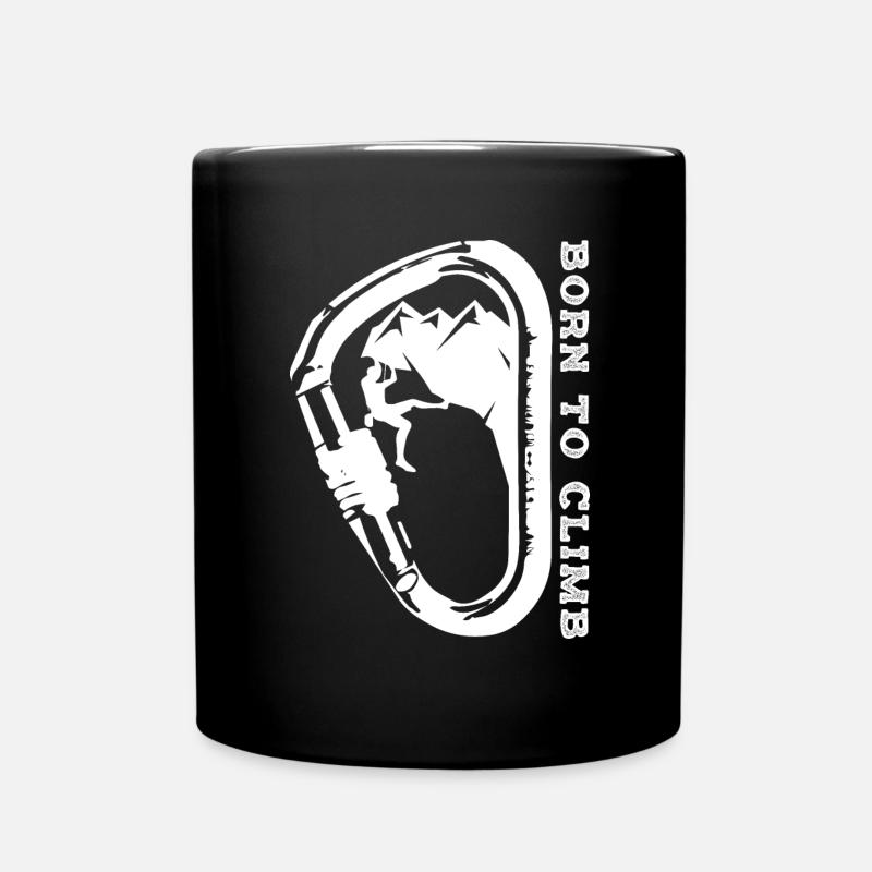 Né pour escalader Bloc Escalade Rocher - Mug uni - noir