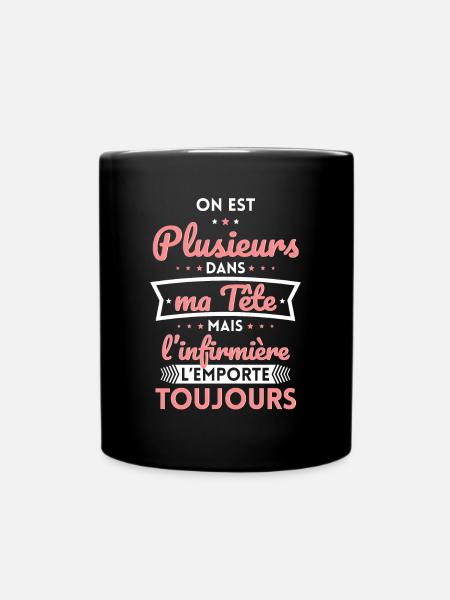 Plusieurs dans tête l'Infirmière l'emporte - Mug uni - noir