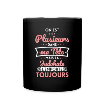 Plusieurs dans tête la Judokate l'emporte toujours - Mug uni - noir - Devant