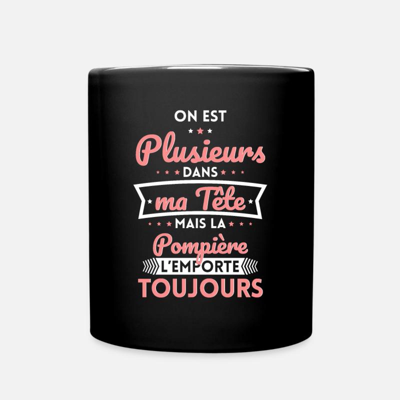 Plusieurs dans tête la Pompière l'emporte toujours - Mug uni - noir
