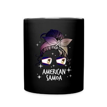 Amerikanisch-Samoa - Tasse einfarbig - Schwarz - Vorne