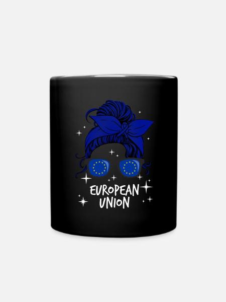 European Union - Full Colour Mug - black