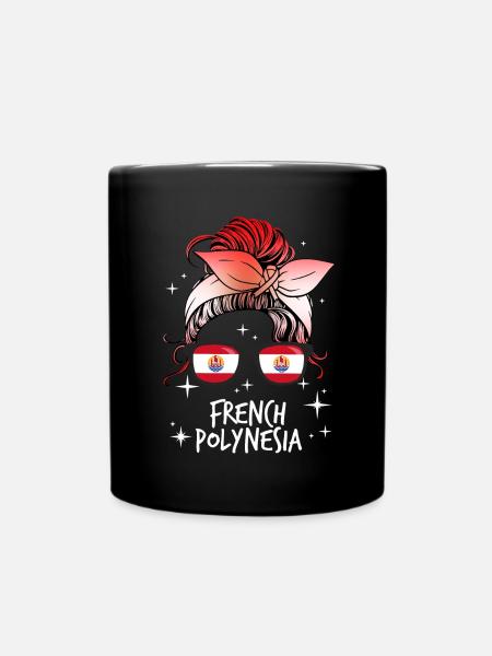 Französisch-Polynesien - Tasse einfarbig - Schwarz