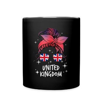 Großbritannien - Tasse einfarbig - Schwarz - Vorne