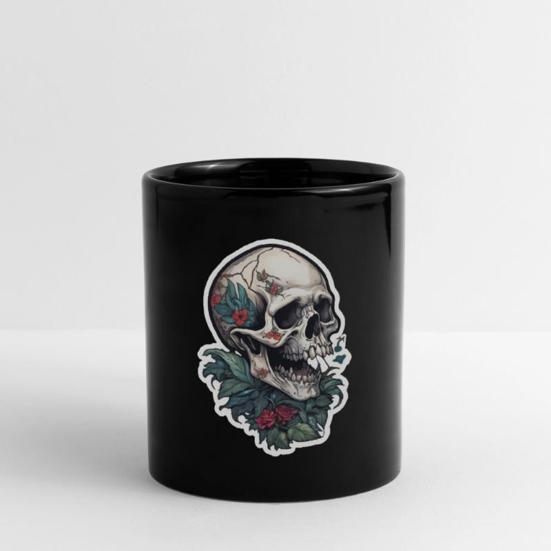 Conception de crâne d’impression de tatouage Mug uni