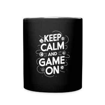 KEEP CALM AND GAME ONE - Full Colour Mug - black - Front