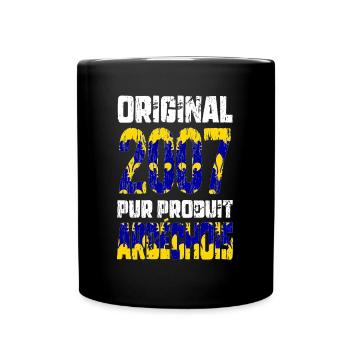 Anniversaire 18 ans - Original - 2007 - Ardéchois - Mug uni - noir - Devant