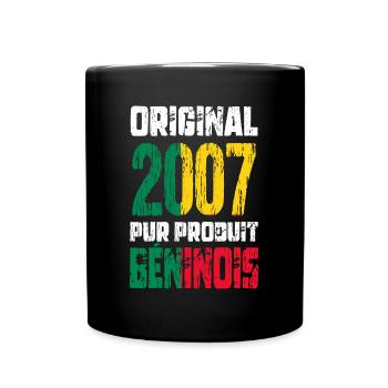 Anniversaire 18 ans - Original - 2007 - Béninois - Mug uni - noir - Devant