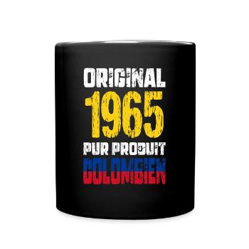 60. Geburtstag - Original - 1965 - Kolumbianisch - Tasse einfarbig - Schwarz - Vorne